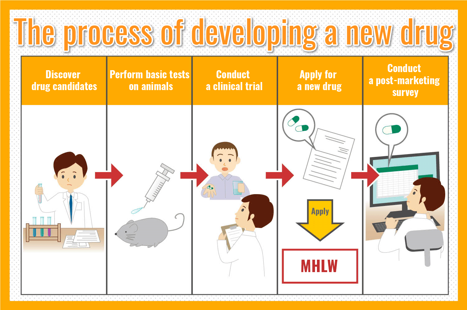 The process of developing a new drug