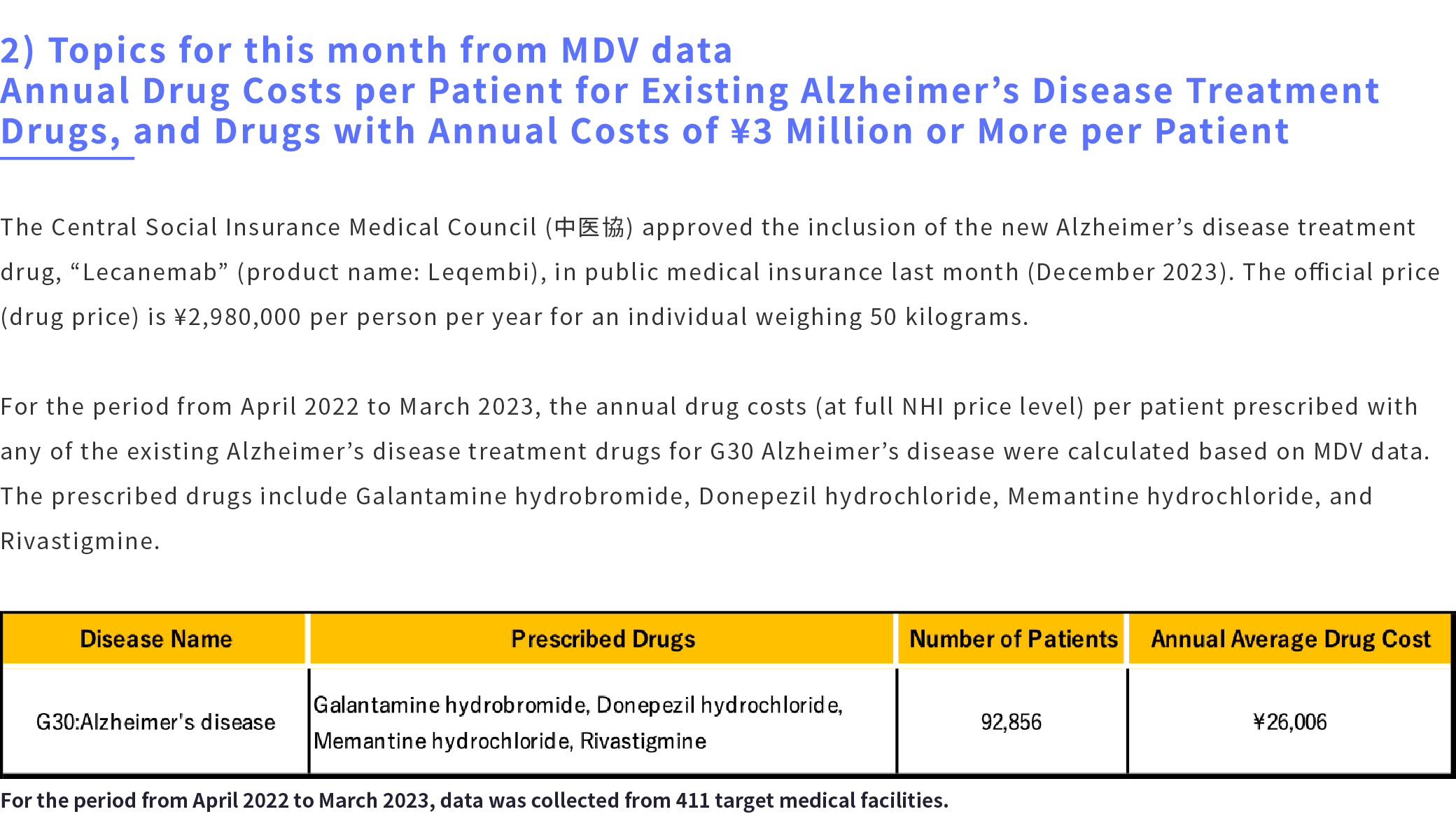 MDV Data Report 2